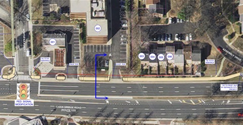 Chain Bridge Road Shared Use Path map