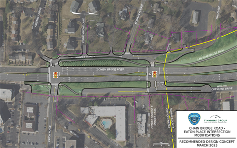 Eaton Place Chain Bridge Road Intersection Improvements Map
