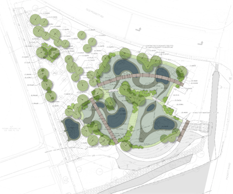 plans showing Gateway Park renovation 