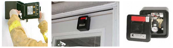 Various images of the residential Knox Box system