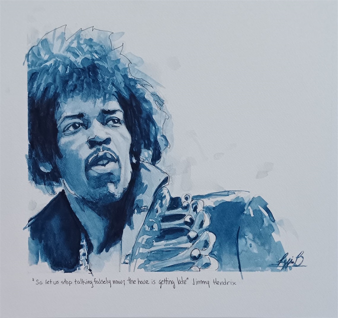 Jimi Hendrix by Reggie Billingslea