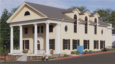 Rendering of proposed design from southwest