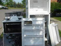 Large items ready for collection on curb