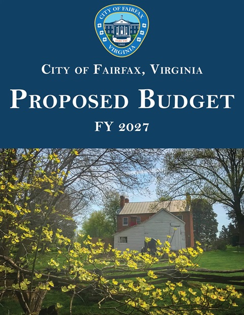 Cover of proposed fy 2027 budget featuring small cottage surrounded by trees