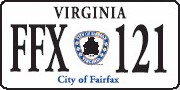 City of Fairfax Virginia License Plate