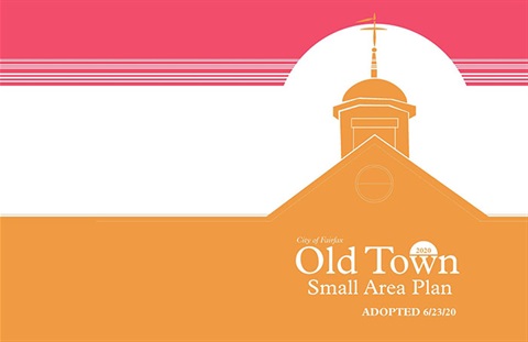 old town hall outline in orange